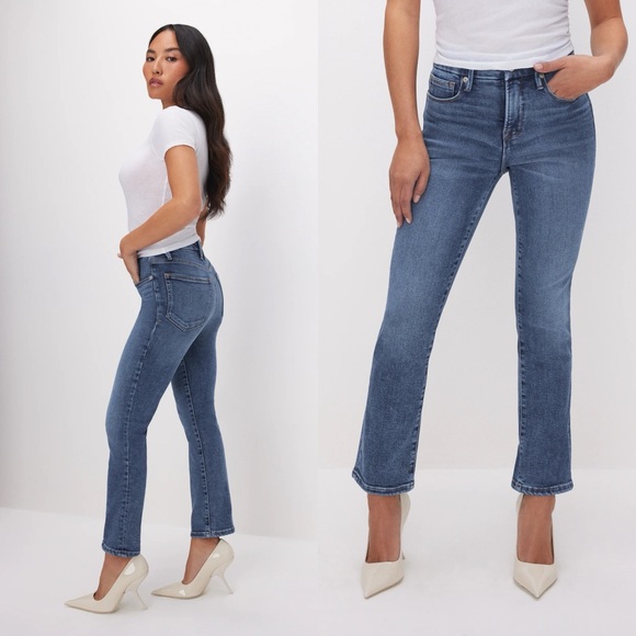 NWT Good American Good Petite Straight Jeans in Indigo 254 Size 14P - Picture 2 of 12